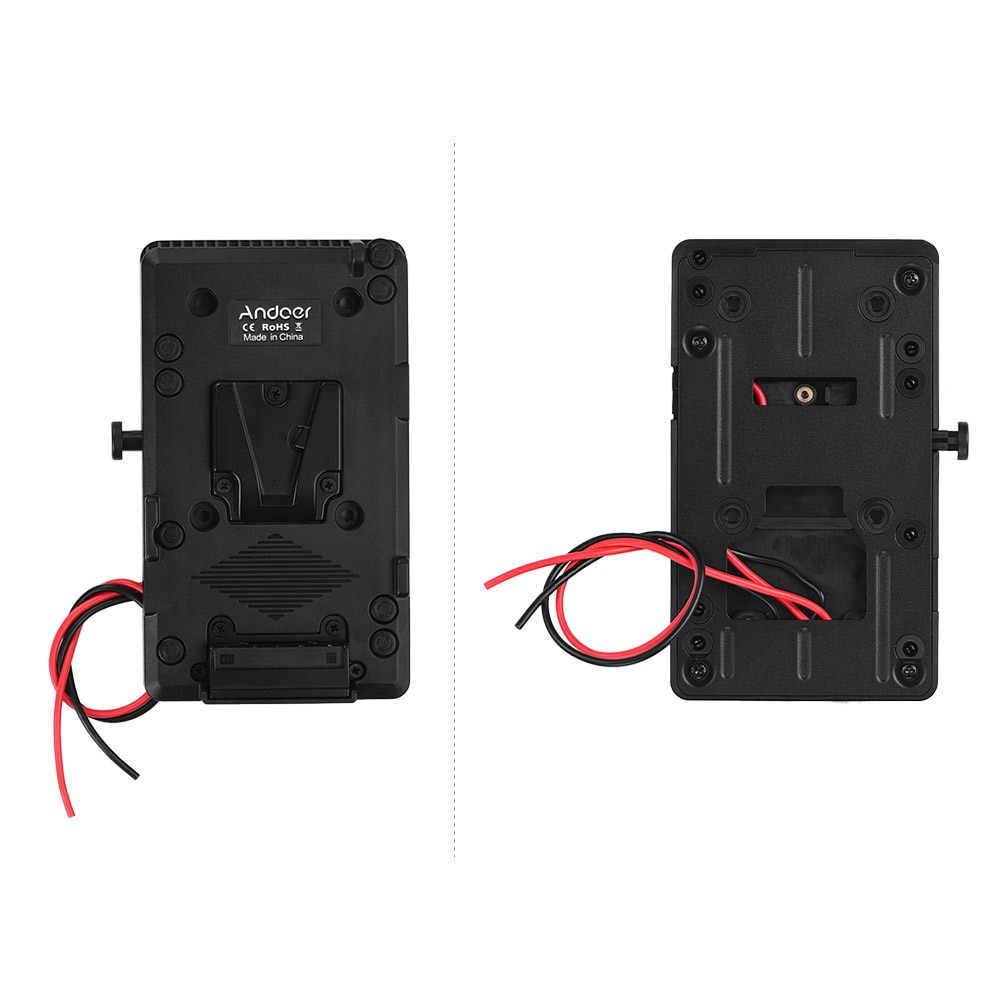 Andoer Zurück Pack Platte Adapter mit D-klopfen Ausgang für Sony V-montieren V-sperren Batterie Externe für DSLR Kamera Camcorder Video Licht