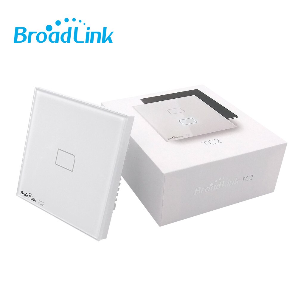 Broadlink TC2 1/2/3 Gang-UK Standard Light Switch Modern White Touch Panel Wifi Wireless Smart Control Via RM4 Pro