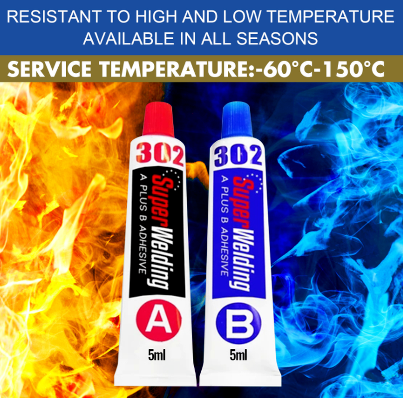 2 Stks/set Premium Metalen Reparatie Gel Koud Lassen Industriële Lijm Diy Thuis Reparatie Hittebestendigheid Permanente Sneldrogende Ab lijm