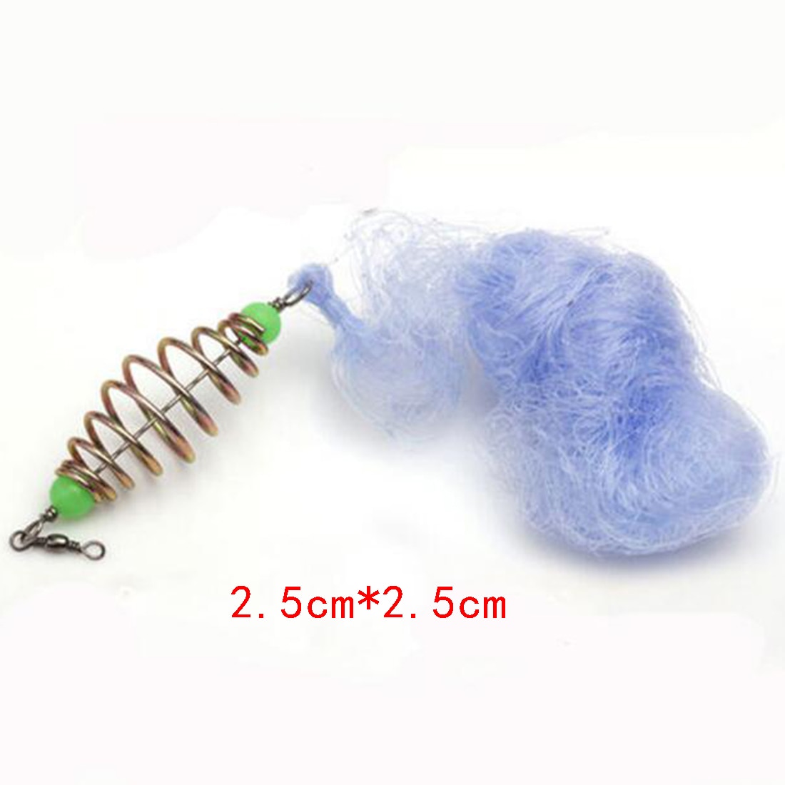 4PCS 12-Size Spring Connector Folding Fishing Nets With Luminous Beads Carp Fishing Fish Trap Fishing Tackles: 25mm