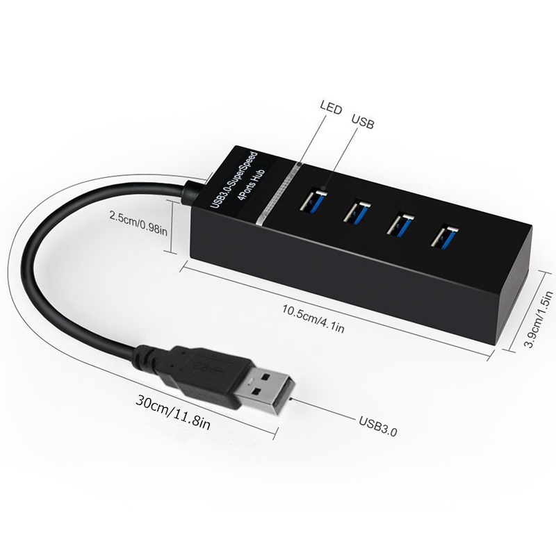 4 Ports High Speed USB 3.0 HUB High-Speed USB 3.0 Multi HUB Splitter Expansion For Macbook Desktop PC Laptop Adapter USB 3.0 HUB