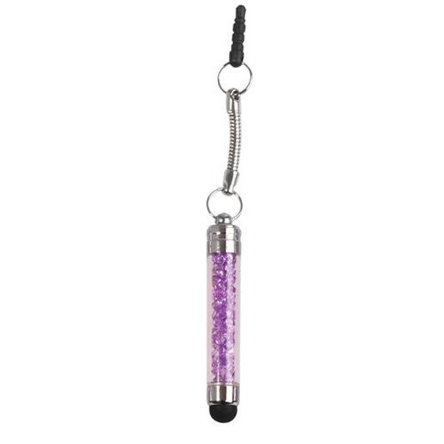 Crystal Capacitieve Mini Stylus Universele Touch Screen Pen Voor Iphone Samsung Huawei Android Smart Phones Ipad Ipod Htc Motorola: Purple
