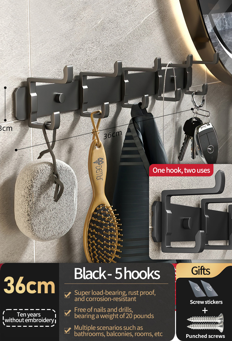 Geen noodzaak om de haak achter de deur te boren, opberghangers, jas- en hoedenhaken, hangers, slaapkameropbergrekken, keukenhaken: Blauw