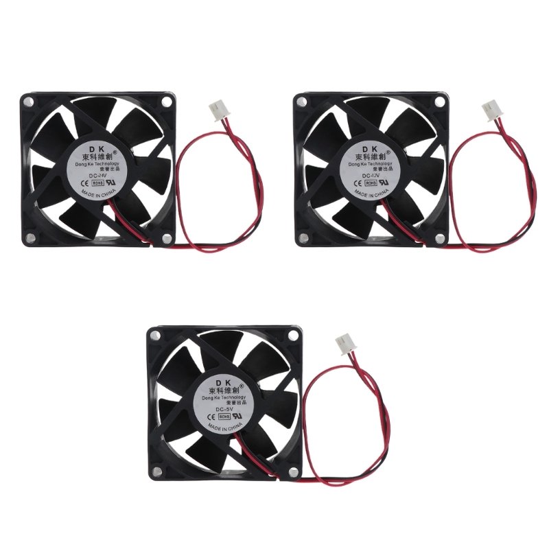 70mm Lüfter 12V 24V 5V 70x70x25mm XH2.54 2P Doppelkugellager 2200R Kühler