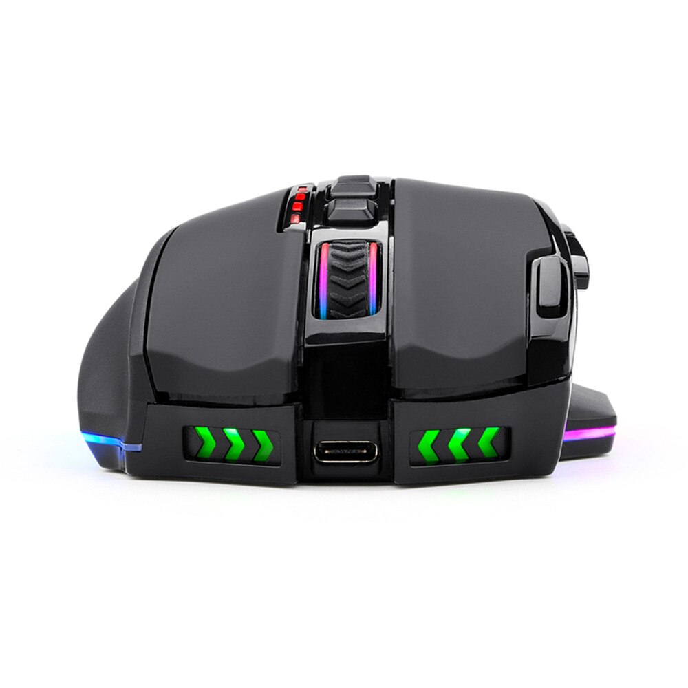 Redragon M801P 2.4G Wireless Dual Mode Gaming Mouse LED RGB Backlit MMO 9 Programmable Buttons Mouse For Windows Computer Gamer