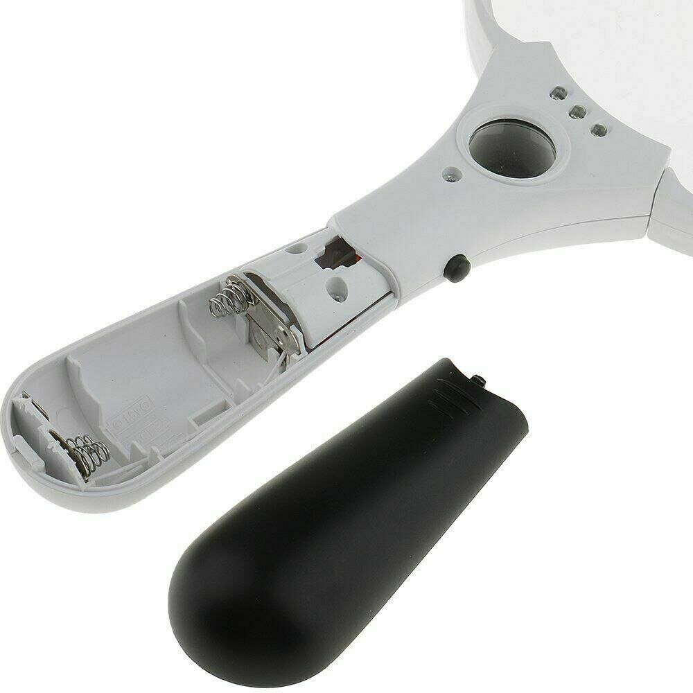 2X/4X/25X Magnifying Glass with Light Handheld Mirror Home Decoration for Reading Needs 3 AAA Batteries