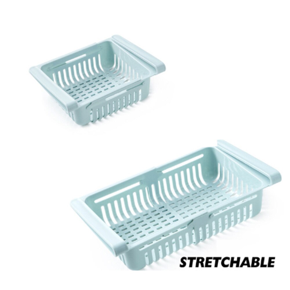 Kitchen Refrigerator Storage Rack Fridge Freezer Shelf Holder Pull-out Drawer Organiser Space Saver Organizer: 02