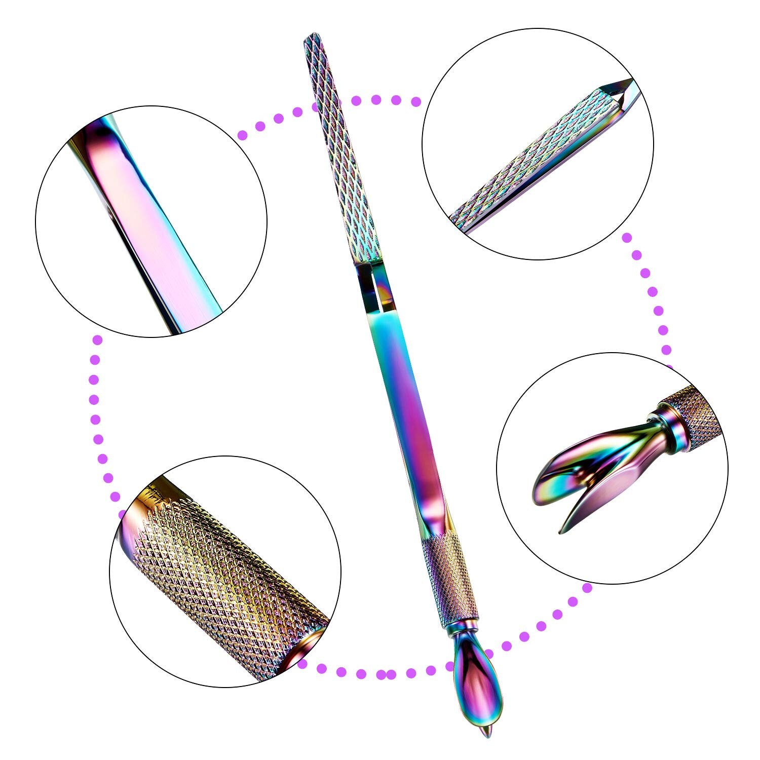 1 PCS Nail Pinching Tools Stainless Steel Nail Art Pincher Pinching Cuticle Pusher Multi-Functional Nail Shaping Tweezers: Default Title