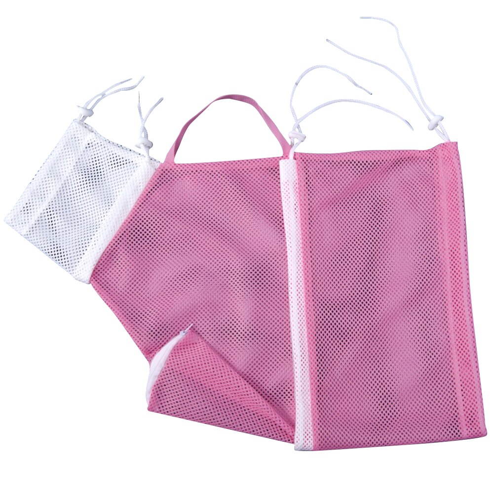Vask kat badetaske plukke ører bid fastspænding bærbar snoretræk pleje polyester mesh negle trimning anti ridse hjem