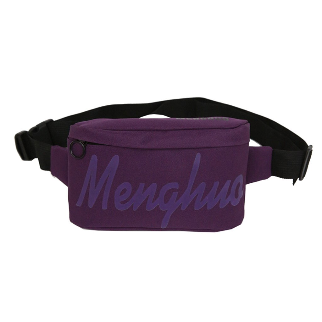 fanny pack for women Casual Ladies Pockets waist Bag women's belt bag Unisex sac banana femme: Purple