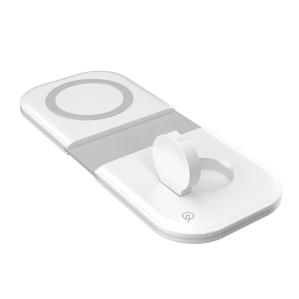 2 in1 duo-ladegeräte mit 15w magnetischen kabellosen ladestationen für iphone, apple watch, airpods und schnellladefunktion – ladedock für smartphone-zubehör: Default Title