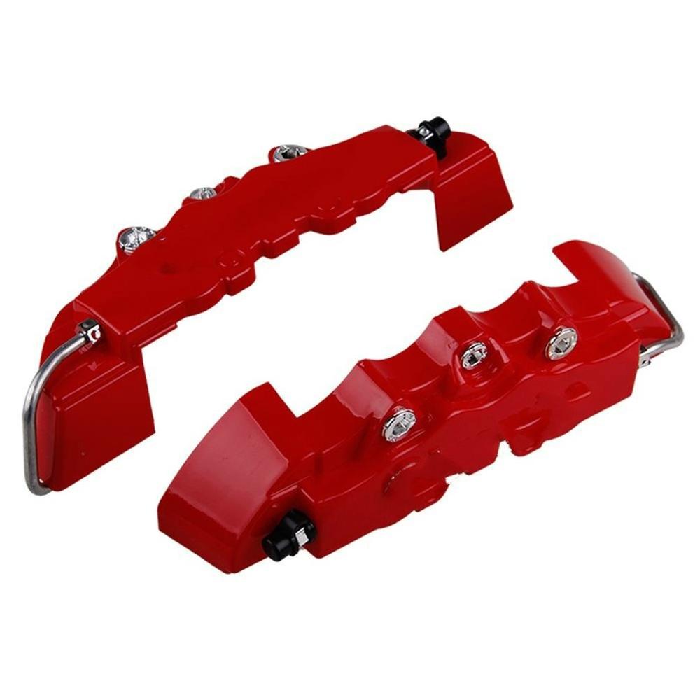3d Red Useful Car Universal Disc Brake Caliper Covers Front & Rear Color Red