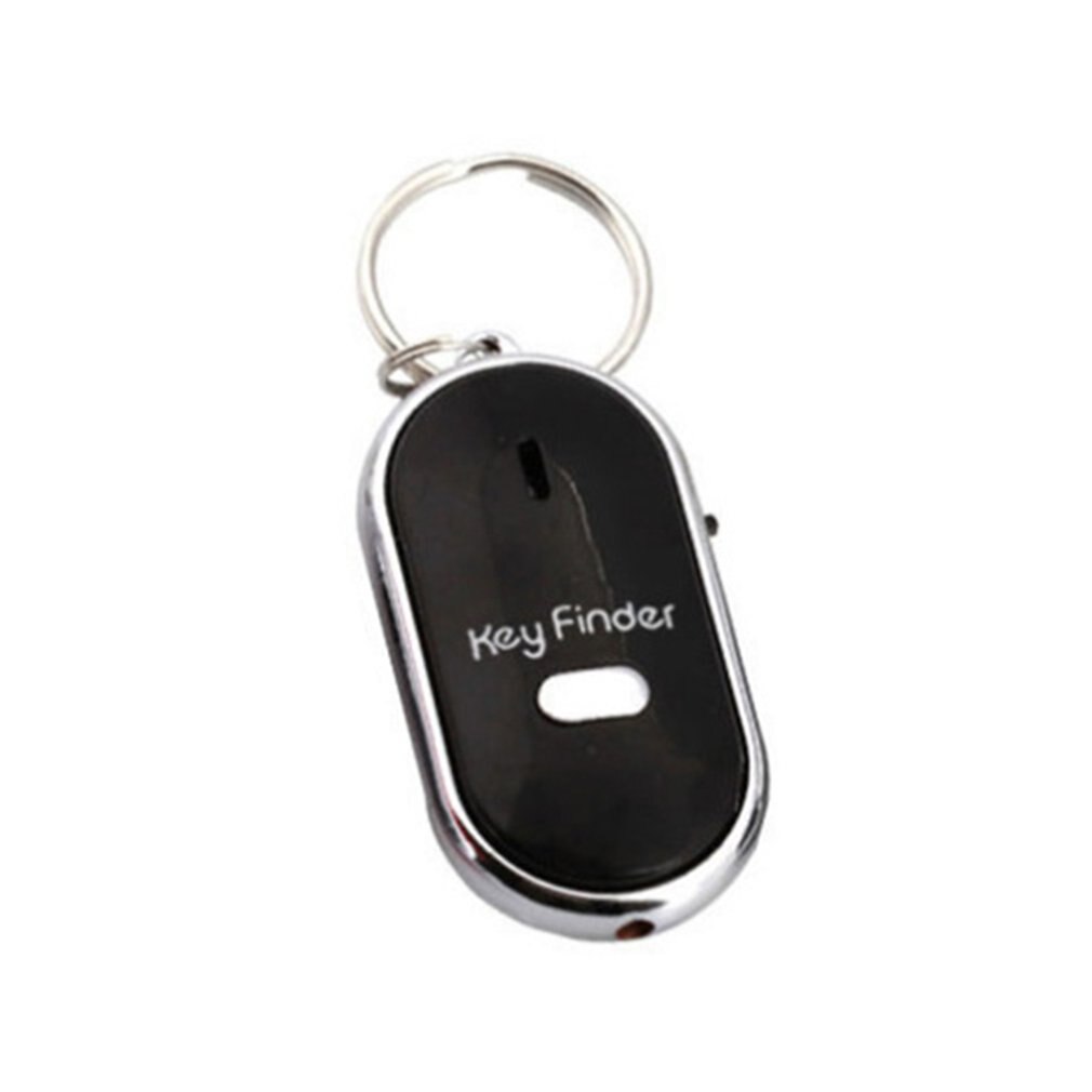 Mini llavero LED localizador de llaves por silbido sonido parpadeante pitido remoto Lost Keyfinder llavero Tracker para niños billetera: Beige