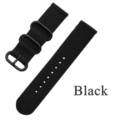 24mm nylon urrem til suunto 9 spartan sport hr urbånd suunto 9 baro quick release rem traverse canvas mænd urbånd: Sort