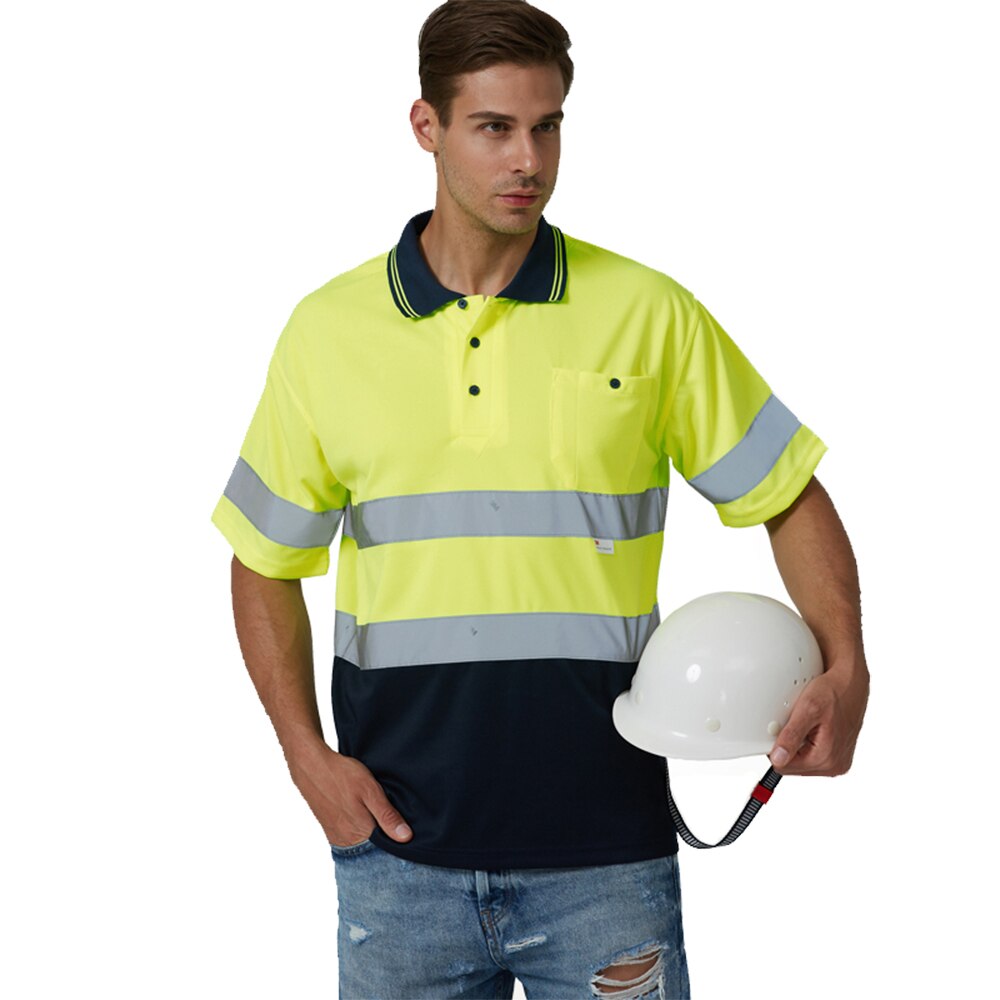 Motorcykel t shirt 3m høj synlighed reflekterende sikkerheds skjorte til mænd hi vis t shirt gul åndbar mesh til sommeren
