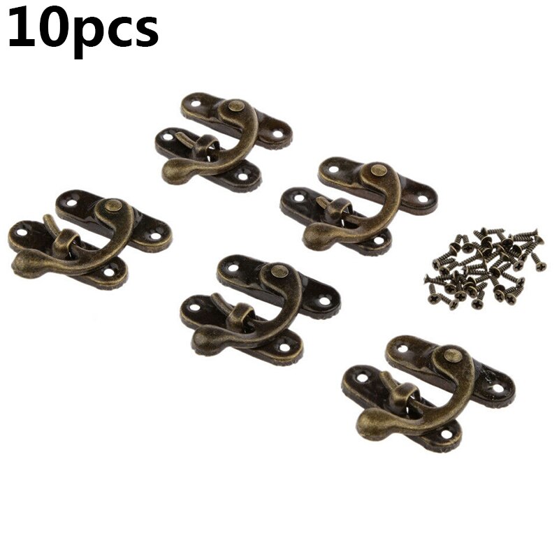Wood Lock Latch Safety Fixing Screw Right hook Jewelry Hardware Accessories Mini