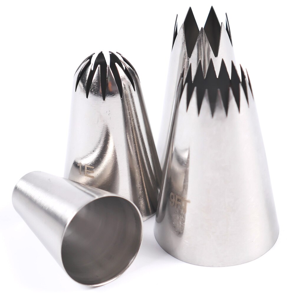 1/3/4/5/8/10 STUKS Grote Icing Piping Nozzle Russische Pastry Tips Bakken gereedschap Taarten Decoratie Set Rvs Nozzles Cupcake