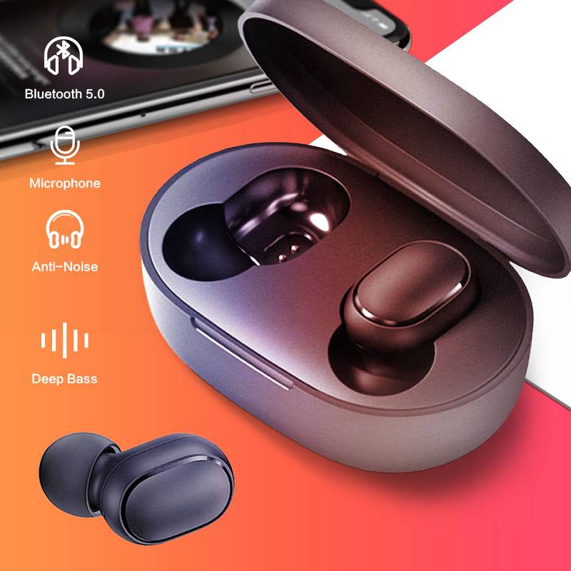 Xiaomi redmi airdots s tws redução de ruído bluetooth fone de ouvido estéreo baixo 5.0 com microfone handsfree fones controle ai