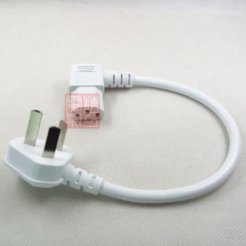 Black IEC 320 C14 male to Elbow IEC 60320 C13 female Right angled Power short Cable cord 20cm for hanging wall LCD TV projector