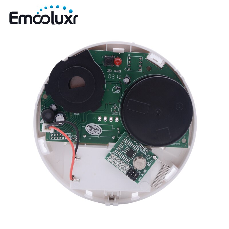 Wireless Smoke Heat Sensor Fire Alarm Detector for 433MHz Wireless Burglar Alarm System or Standalone Smoke Temperature Sensor