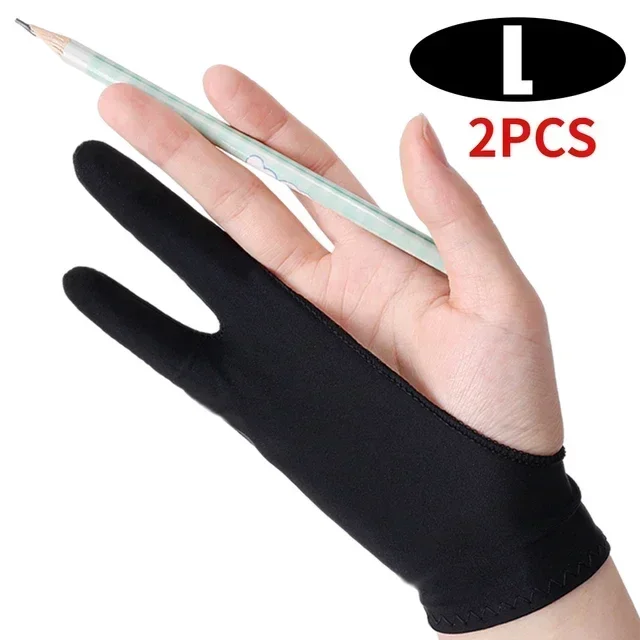 Palme Ablehnung Künstler Zwei-Finger-Handschuh für IPad, Tablette, Grafik, Zeichnung, Monitor, Malerei, Antifouling, Tablette-Bildschirm, berühren-Handschuhe: Rosa