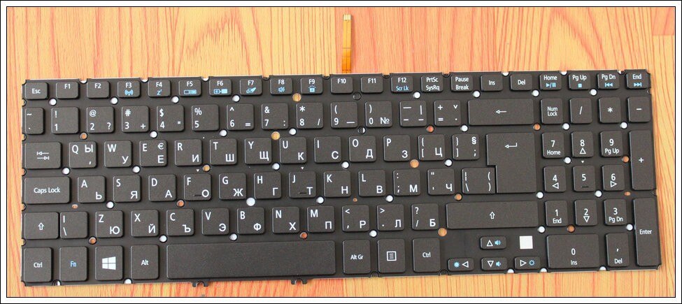 Teclado portátil búlgaro para Acer Aspire VN7-571 VN7-571G retroiluminación BG