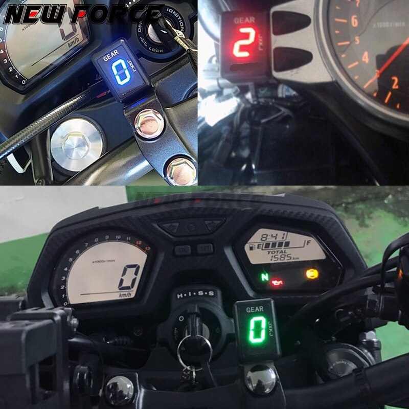 Indicateur de vitesse de niveau moto 1-6 compteur de vitesse numérique pour Kawasaki Z750 2004 à Z750R compteur de roue dentée