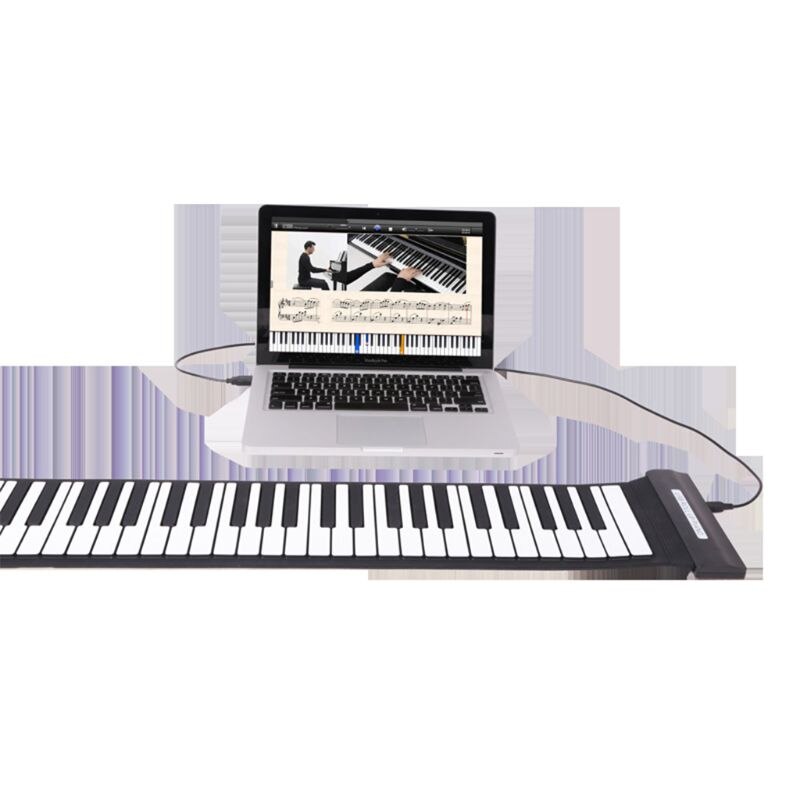 Flexible 88 Keys Usb Flexible Roll Up Roll-Up Electronic Piano Keyboard 875D