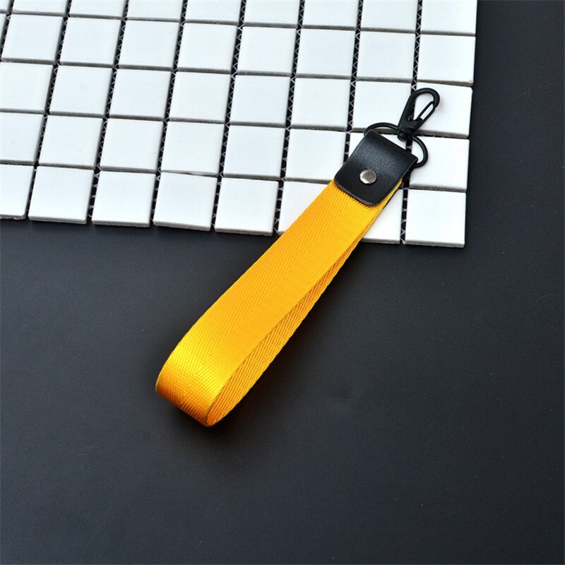 Universal Kurze Lanyard für Schlüssel USB stick ID karte handy Seil plain 8 farbe Klassische Handy Gurt keychain lanyards: Yellow