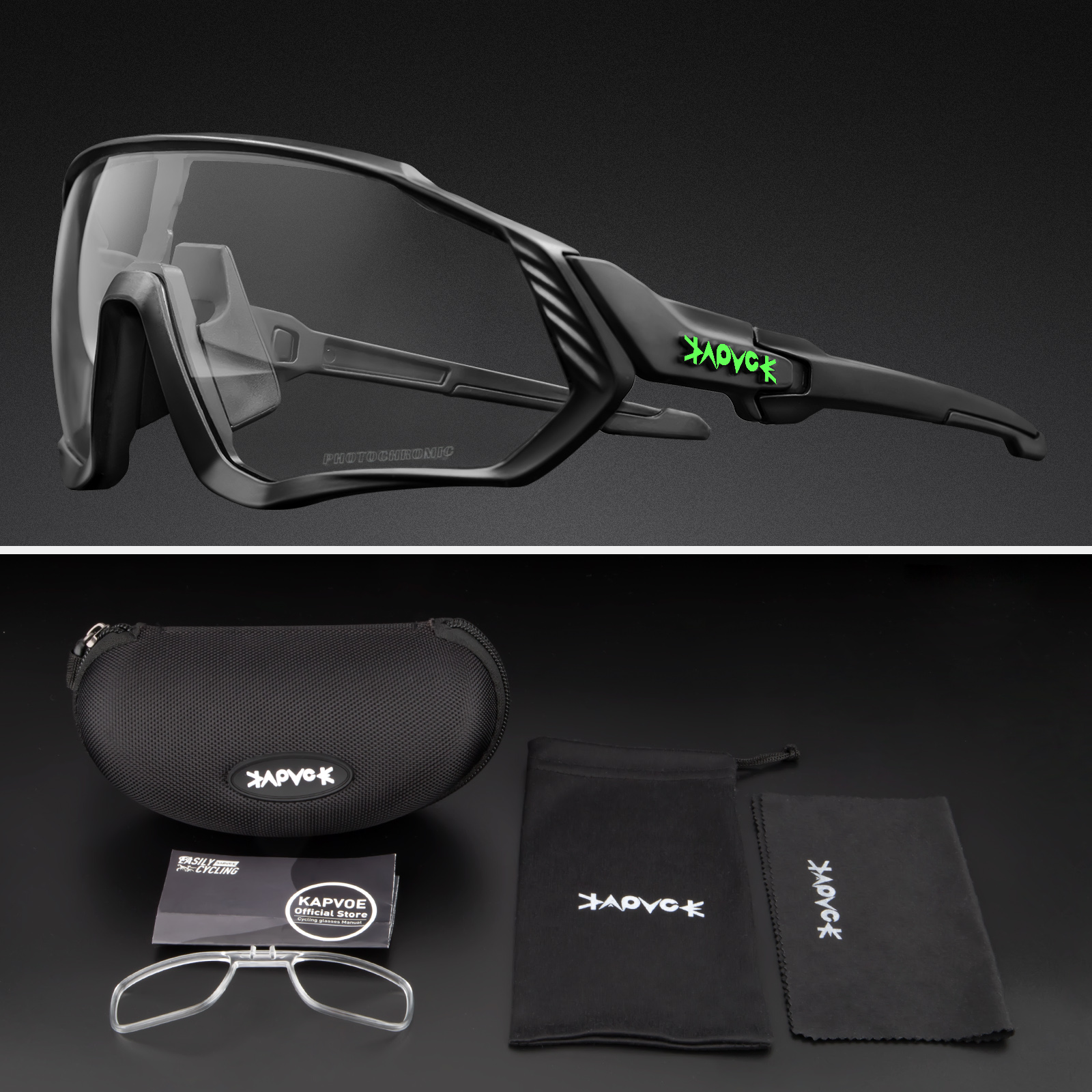 Kapvoe photochromique sport cyclisme lunettes pour hommes femmes vtt montagne route lunettes de vélo cyclisme lunettes de soleil Oculos Ciclismo