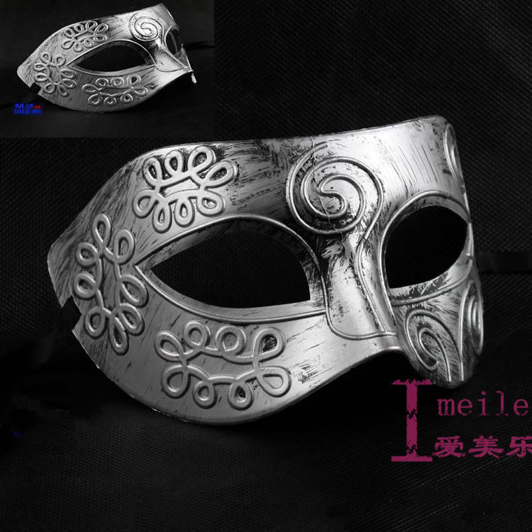 Halloween men's glamour mask half face cos masquerade party props retro wise and cool handsome sexy adult male mask