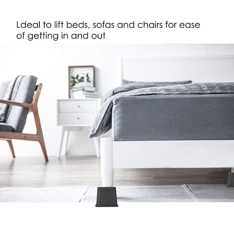 4PCS Chair Feet Pack Adjustable Bed Furniture Risers Elevation in Heights Heavy Duty Risers For Sofa Table Chair Practical