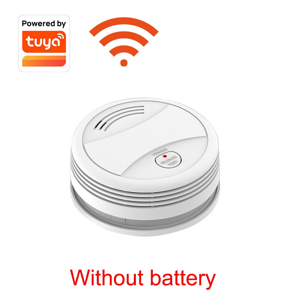 Tuya WiFi Smoke Alarm Fire Protection Smoke Detector Smokehouse Combination Fire Alarm Home Security System Firefighters