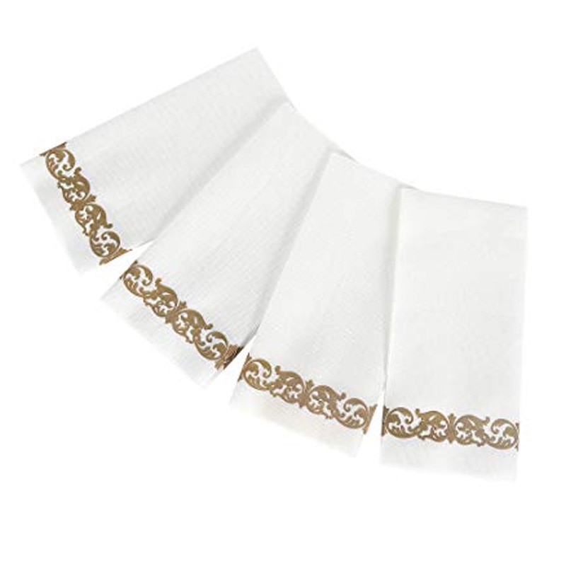 Guest Paper Towels 50 Pieces Premium Disposable Hand Guest Towels for Weddings, Receptions, Bathrooms, Kitchens, Parties