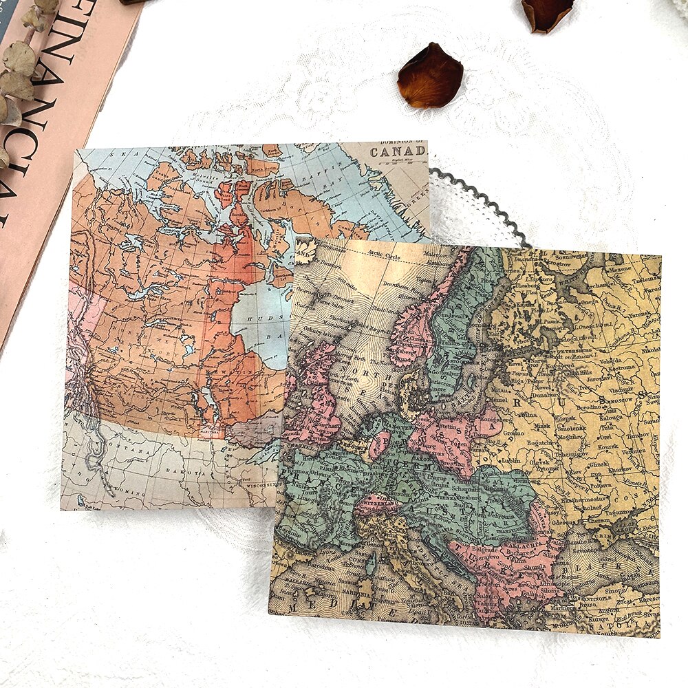 Worldwide Map Material Art Paper Scrapbook Christmas Diary Photo Album Decorative Background Craft Paper