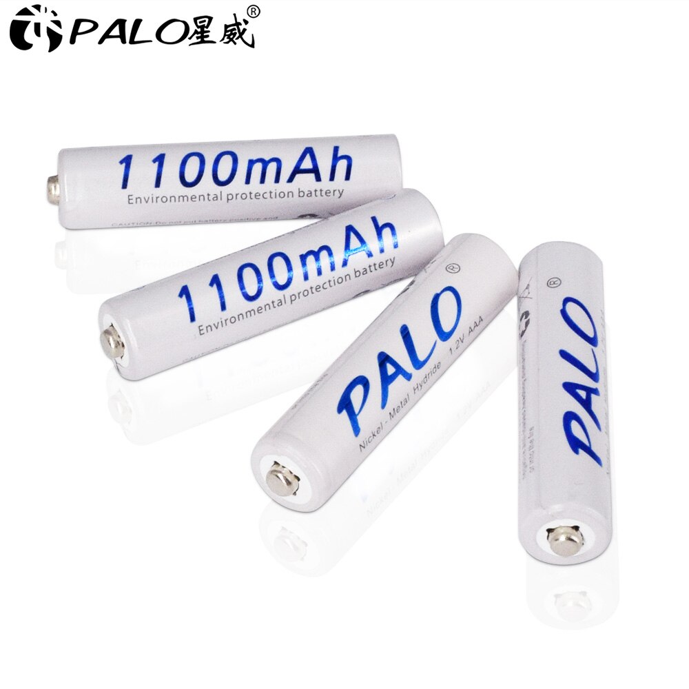 PALO 4-24 Stück AAA Akku AAA Akku 1,2 V Ni-MH 3A Batterien 1100 mAh NiMH Batterie Taschenlampe Batterien für Spielzeug