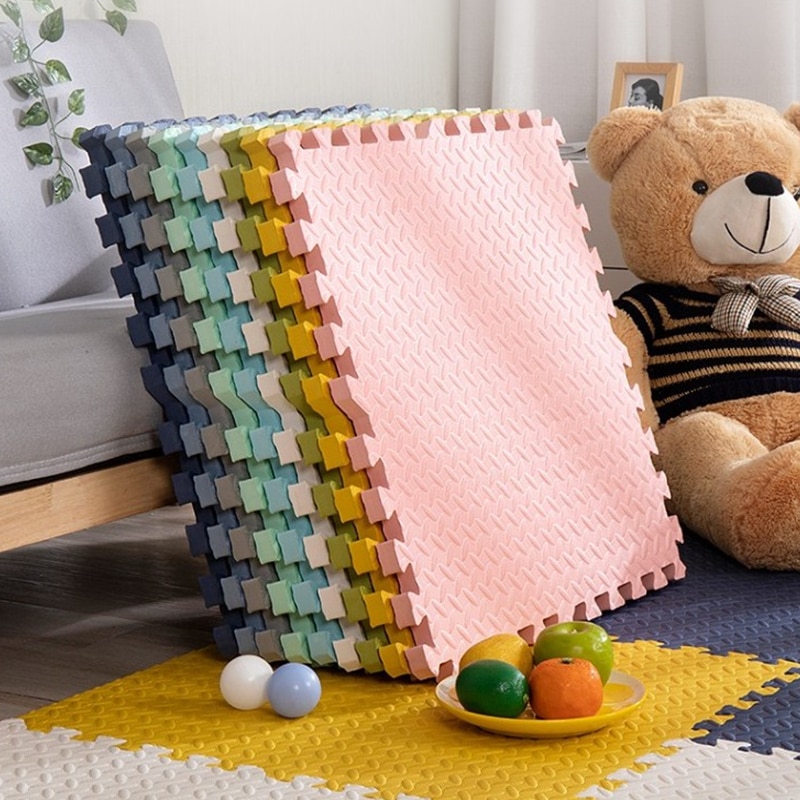 4Pcs Verdikking Mat Voor Kids Kinderen Schuim Vloer Kinderen Stiksels Kruipen Klimmen Thuis Slaapkamer Woonkamer Tatami Spelen mat