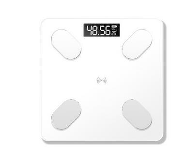 2020Body Fat Scale Smart BMI Scale Battery USB charging Bathroom Wireless Weight Scale Balance bluetooth APP: Battery white