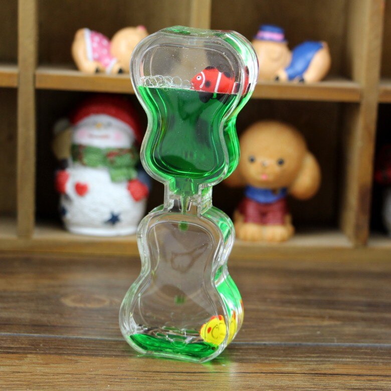 Valentine's Day Double Hourglass Liquid Timer Visual Timer Oil Liquid Motion Hourglass Floating Desk Heart Decoration Acrylic: Purple