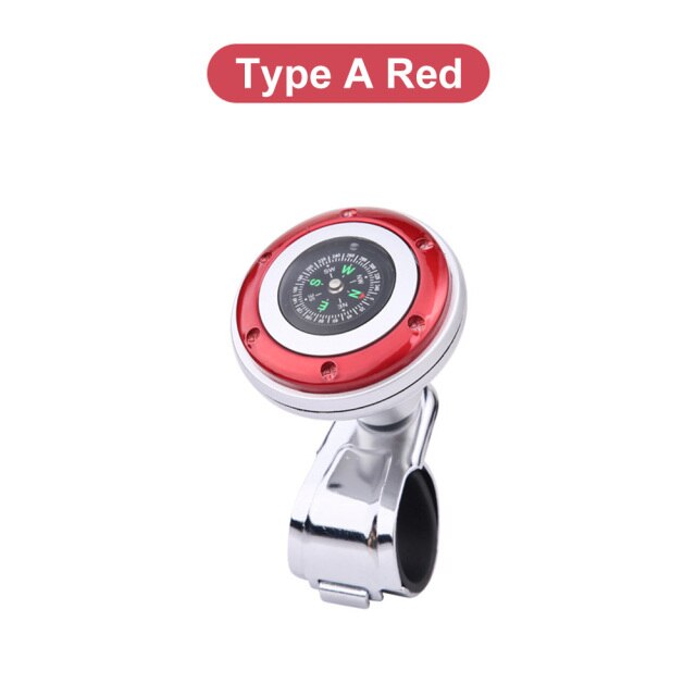 Auto Turning Helper Car Steering Wheel Spinner Knob Compass 360-degree Power Handle Ball Booster For Car Vehicle Steering Wheel: Gray