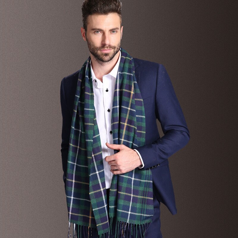 Europa Mode Sjaal Sjaals Mannen Winter Warm Tartan Sjaal Business Sjaal Plaid Katoen Wraps Bufanda Foulard Szaliki Ik Chusty: 1
