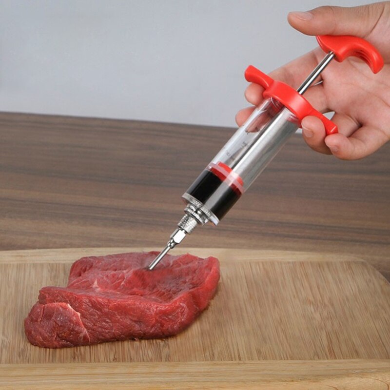 Injecteur De Marinade Pour Viande - Poire Alimentaire Réutilisable Pour Dinde, Poulet, Porc - Ustensile Barbecue, Rend La Viande Juteuse - 9