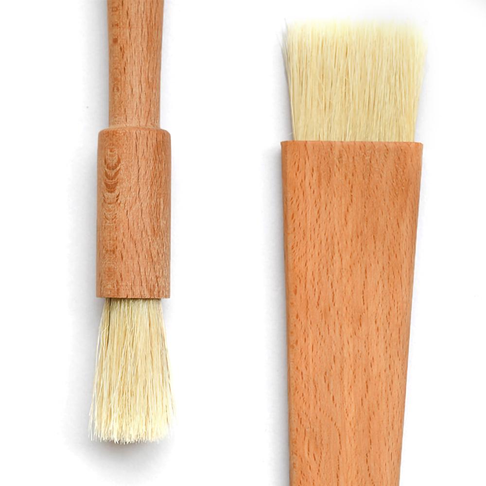 1Pc drewno kuchenny pędzel grill sos olejowy pędzel ciasto chleb masło szczotka miękkie futro pieczenia mięsa kuchnia narzędzia kuchenne