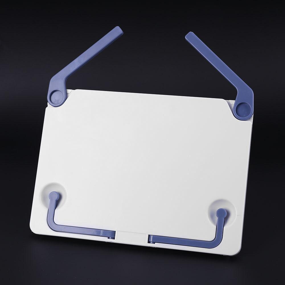 Bærbar bokstativ lesebøker musikk score stativ tablett oppskrift hylle sammenleggbar kokebokholder arrangør 210 x 160 mm