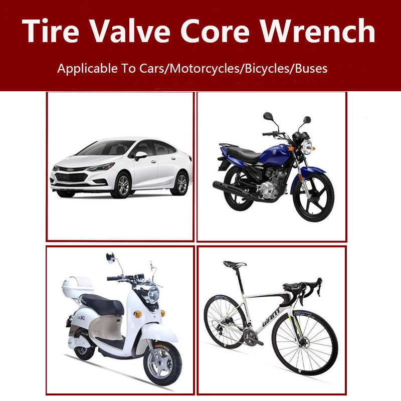 Portable Tire Valve Core Remover Installer Tool Removal Tool Car Bike Bicycle Motorcycle Tire Repair Tools Wrench Screwdriver