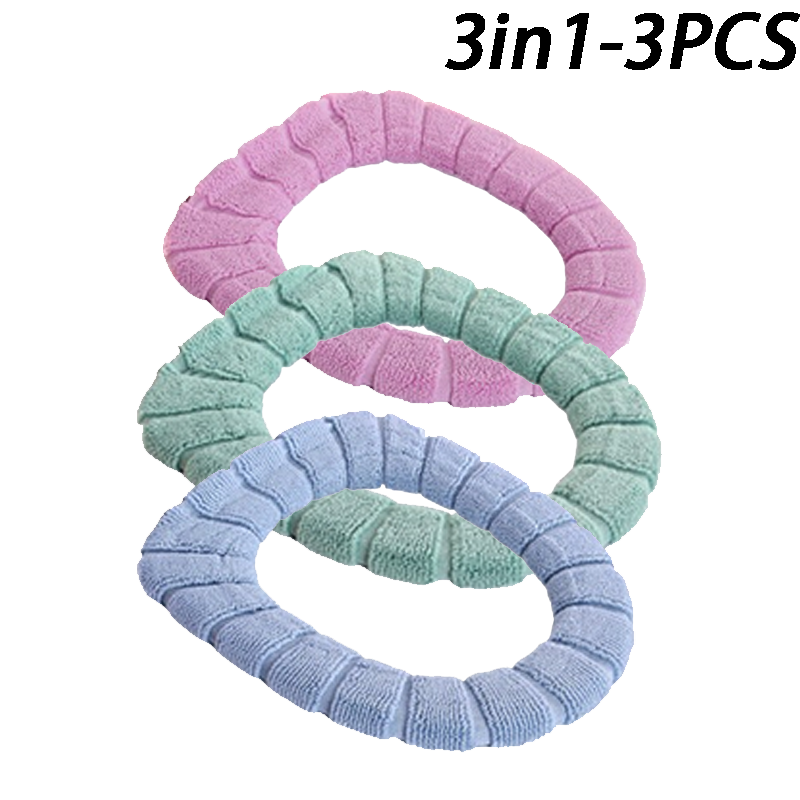 Mjukt och varmt toalettsitsskydd tvättbart badrum toalettdyna kudde med handtag tjockare mjuk matta stickning varmare closestool matta: Klar