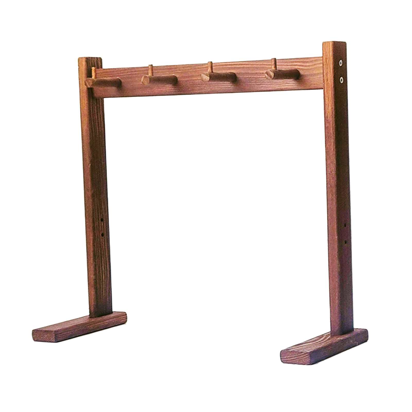 Chime Stand Easy Assembly Wooden Multifunctional Wind Chime Wood Stand Gong Stand for Yoga Tabletop Classroom Bedroom Tea Room: Burgundy