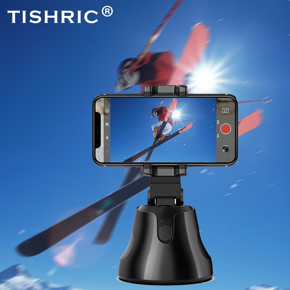 Tishric Gimbal Selfie Stok Statief/Bluetooth Rotatie Gezicht Camera Telefoon Houder/Stand Voor Smartphone 360 Object Tracking Houder