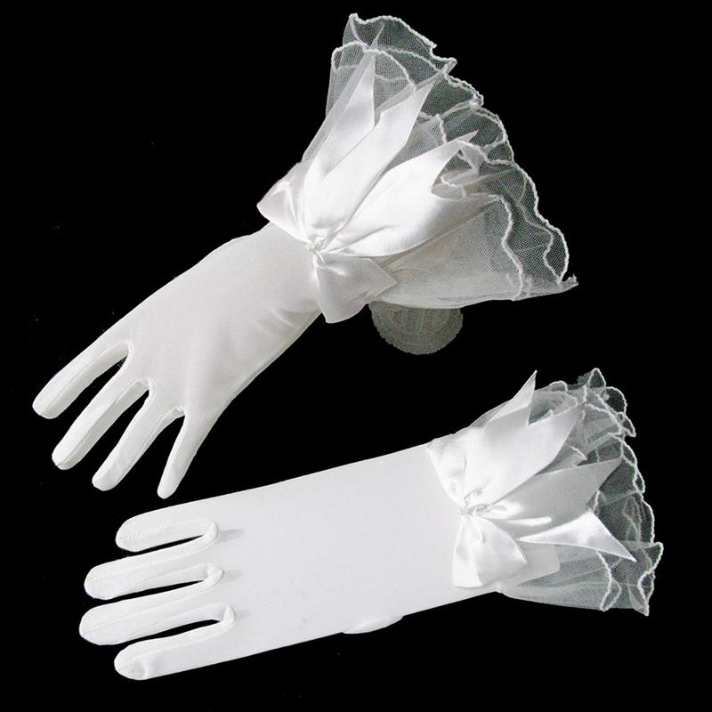 1 paar Weiße Kurze Hochzeit Handschuhe Frauen Braut Handschuhe Elegante Weiße Spitze Handschuhe für Braut Hochzeit Zubehör