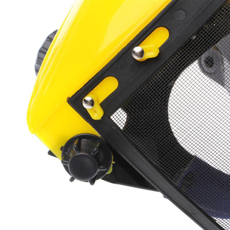 Casque de sécurité chapeau jardin coupe gazon avec visière en maille pleine Face pour la coupe-brosse forestière Protection forestière de